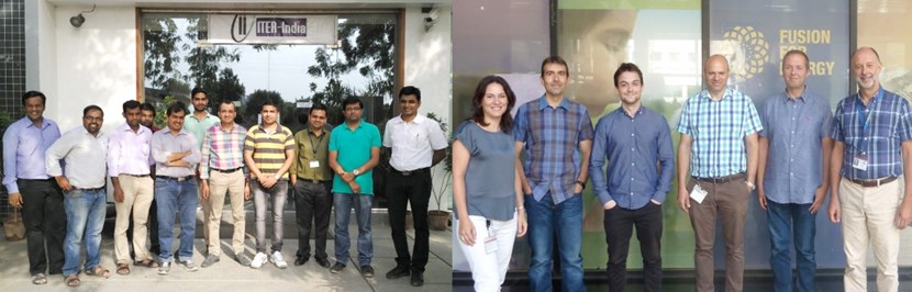 Representatives of the ITER Cryogenic Project Team working at ITER India (left) and at the European Domestic Agency (right). (Click to view larger version...)