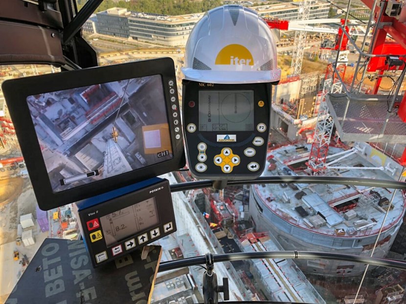 Like pilots, crane operators have the privilege of enjoying breathtaking and ever-changing panoramas. Photo of the ITER worksite by Philippe Pinlou Cervantes. (Click to view larger version...)