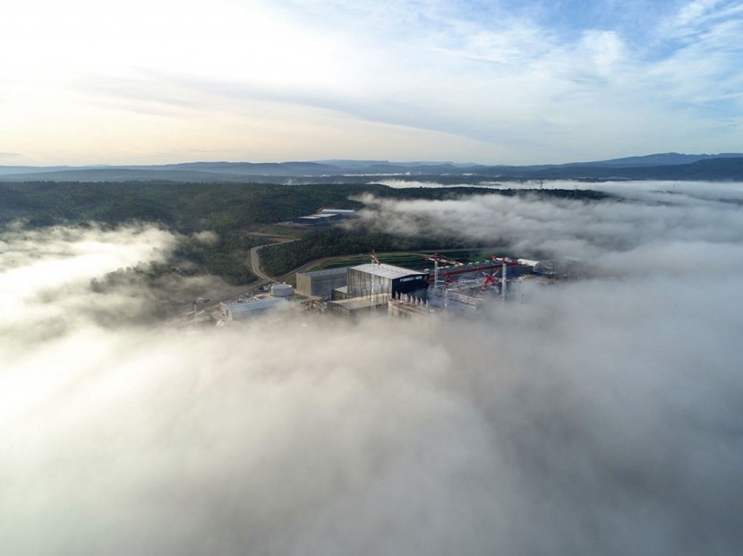 As the fog over the Durance River valley dissipates, the ITER site is revealed in all its industrial beauty. Photo: ITER Organization/EJF Riche (Click to view larger version...)