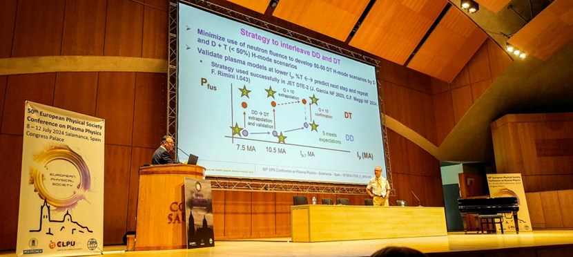 The new baseline and its associated research plan were described in a plenary talk at the conference and this description was supported by detailed scientific analysis reported in invited, oral and poster presentations from ITER staff, postdoctoral researchers, Scientist Fellows and collaborators. (Click to view larger version...)
