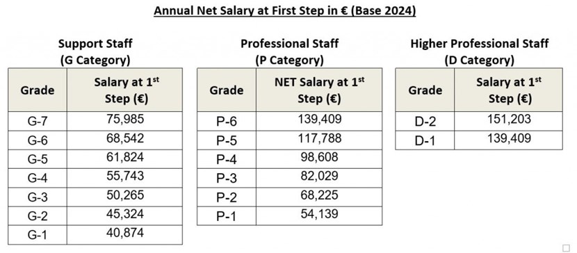 The figures above represent the Net ''Take home Salary'', after application of compulsory deductions (Internal Tax and contributions to Pension Fund, Medical and Death & Disability Insurances). (Click to view larger version...)