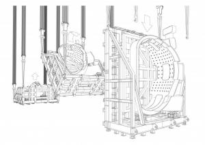 Computer-generated video of the ITER machine and the assembly sequence for components.